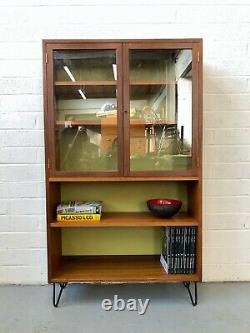 Stunning Vintage G Plan Hairpin Teak Shelving Bookcase. Retro Mid Century