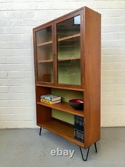 Stunning Vintage G Plan Hairpin Teak Shelving Bookcase. Retro Mid Century