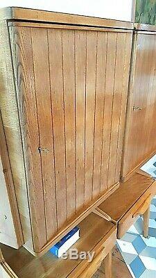 Superb Vintage Mid Century Italian Design Oak Cabinet Drinks Ex Con / Delivery