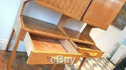 Superb Vintage Mid Century Italian Design Oak Cabinet Drinks Ex Con / Delivery