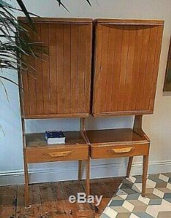 Superb Vintage Mid Century Italian Design Oak Cabinet Drinks Ex Con / Delivery