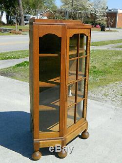 Sweet Tiger Oak Corner Cabinet circa 1910