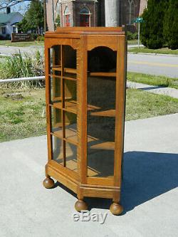 Sweet Tiger Oak Corner Cabinet circa 1910