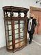 Tagged R J Horner Oak Griffin Top China Cabinet. Victorian/carved 1890s