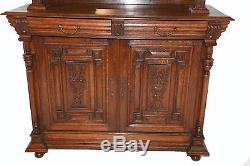 Terrific Antique French Oak Jester Cabinet, Tall Model, Oak