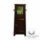 The Lakeside Craft Shops Mission, Arts & Crafts Slag Glass Smoking Stand Cabinet