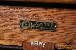 The Sun MFG. Co. Antique Oak General Display Cabinet Back Bar
