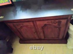 Thomasville Wood 2-Door Raised Panel Cabinet, Free Standing, 1 Shelf, Brown
