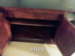 Thomasville Wood 2-Door Raised Panel Cabinet, Free Standing, 1 Shelf, Brown