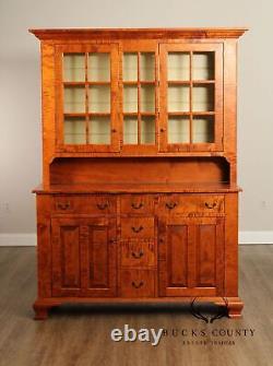 Tiger Maple Bench-Made Step-Back Cupboard