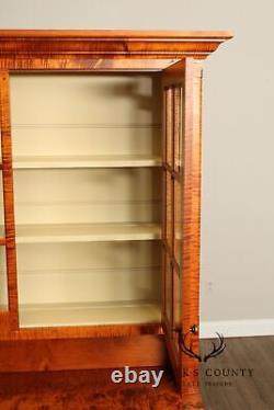 Tiger Maple Bench-Made Step-Back Cupboard