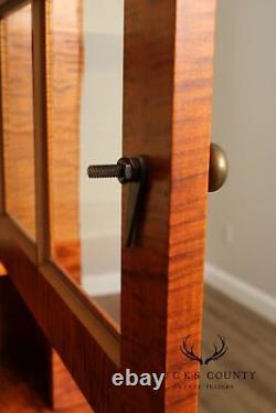 Tiger Maple Bench-Made Step-Back Cupboard