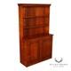 Tiger Maple Custom Step Back Hutch With Upper Open Shelving