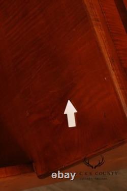 Tiger Maple Custom Step Back Hutch With Upper Open Shelving