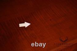 Tiger Maple Custom Step Back Hutch With Upper Open Shelving