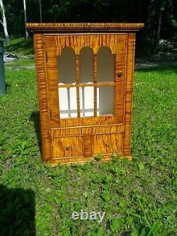 Tiger Maple Hanging Cupboard Inspired from 1665 Olde York Maine (New) Large