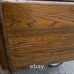 Tiger Oak Record Music antique Cabinet