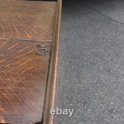 Tiger Oak Record Music antique Cabinet