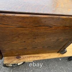 Tiger Oak Record Music antique Cabinet