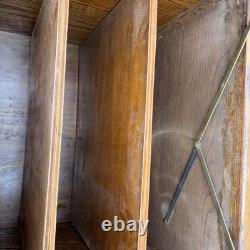 Tiger Oak Record Music antique Cabinet