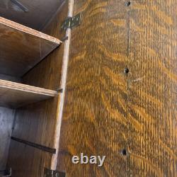 Tiger Oak Record Music antique Cabinet