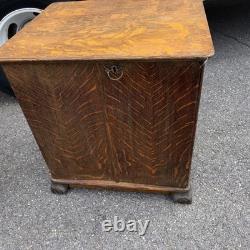 Tiger Oak Record Music antique Cabinet