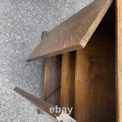 Tiger Oak Record Music antique Cabinet