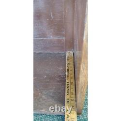 Tiger Oak Sewing Machine Cabinet Empty Antique Wood Workstation Side Table Flip