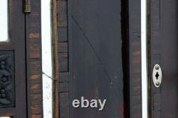 Tramp Art Antique Oak & Mirror Display or Trinket Cabinet #55739