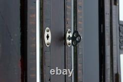 Tramp Art Antique Oak & Mirror Display or Trinket Cabinet #55739