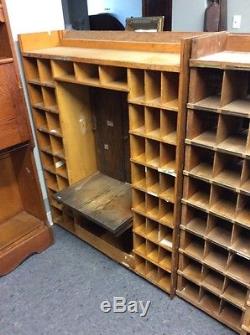 US Post Office Oak Mail Box Unit W 156 Corbin Combination Locks