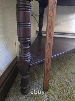 Unique Victorian Style Antique Corner Cabinet Glass and Mirror with Shelves