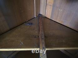 Unique Victorian Style Antique Corner Cabinet Glass and Mirror with Shelves