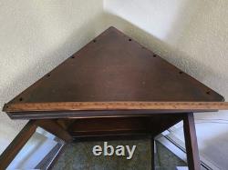 Unique Victorian Style Antique Corner Cabinet Glass and Mirror with Shelves