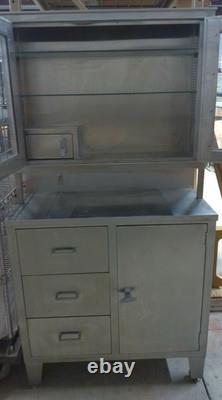 Unitron Turnkey Freestanding Stainless Steel Medical Cabinet with Glass Shelves