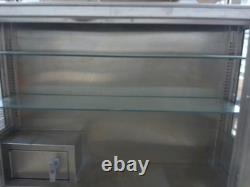 Unitron Turnkey Freestanding Stainless Steel Medical Cabinet with Glass Shelves