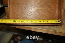 Unusual Antique c. 1900 Weis 1/4 Sawn Oak 3 Tray Drawer File Cabinet NICE LOOK