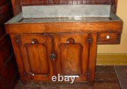 Unusual antique oak cupboard and dry sink-15869