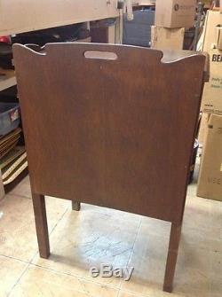 Vintage Antique Rare Swing Door Wood Sewing Cabinet End Table