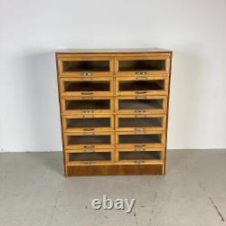 VINTAGE INDUSTRIAL 1950s HABERDASHERY CABINET CHEST SHOP DISPLAY 12 DRAWERS 3767