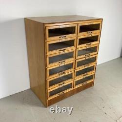 VINTAGE INDUSTRIAL 1950s HABERDASHERY CABINET CHEST SHOP DISPLAY 12 DRAWERS 3767