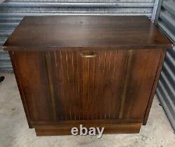 VINTAGE LANE Furniture VINYL RECORD CABINET MID CENTURY MODERN WOOD 1960's