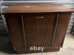 VINTAGE LANE Furniture VINYL RECORD CABINET MID CENTURY MODERN WOOD 1960's