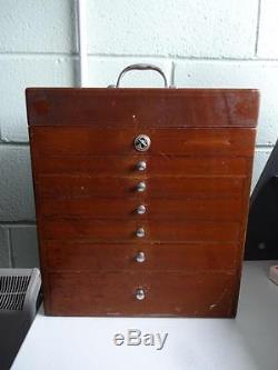 Vintage Wooden Dentist Medical Surgeons Cabinet Chest Of Drawers