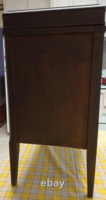 VTG 1950s Sewing Cabinet/End Table Spool-Notions Storage Some Refurbishing Needs