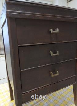 VTG 1950s Sewing Cabinet/End Table Spool-Notions Storage Some Refurbishing Needs