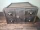 Vtg 4 Drawer 1 Door Steel 1930s Industrial Table Top Small Parts Cabinet Storage