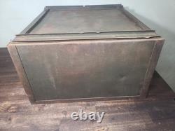 VTG 4 Drawer 1 Door Steel 1930s Industrial Table Top Small Parts Cabinet Storage VTG 4 Drawer 1 Door Steel 1930s Industrial Table Top Small Parts Cabinet Storage