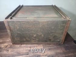 VTG 4 Drawer 1 Door Steel 1930s Industrial Table Top Small Parts Cabinet Storage VTG 4 Drawer 1 Door Steel 1930s Industrial Table Top Small Parts Cabinet Storage