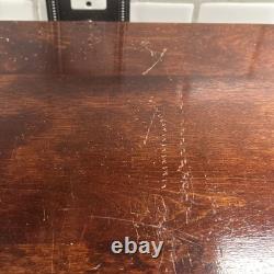 VTG Antique 4 Drawer Dovetailed Wood Card Catalog Index Counter Cabinet READ